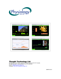 Physiology Suite Manual - Thought Technology Ltd.