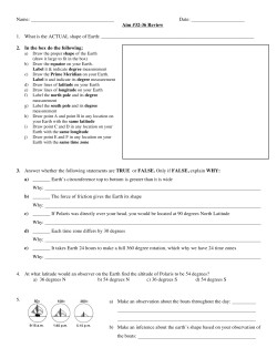Aim #32-36 Review 1. What is the ACTUAL shape of Earth