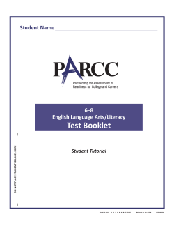 Test Booklet - PARCC/Pearson Portal