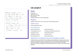 Application of synthetic phonic knowledge and