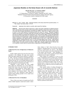 Japanese Studies on the Early Ocean Life of Juvenile Salmon
