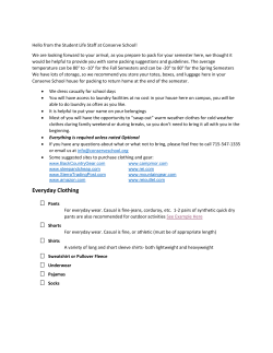 Conserve School Supply List