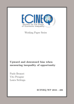 Upward and downward bias when measuring inequality of