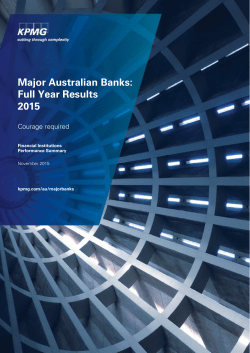 Major Australian Banks Full Year 2015 Results Summary