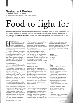 Surrey Life - Los Hermanos Restaurante Welcome