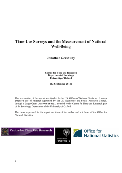 Time-Use Surveys and the Measurement of National Well