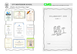 Class V - City Montessori School