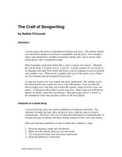 The Craft of Songwriting