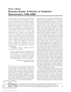 Bleeding Albina: A History of Community Disinvestment, 1940-2000