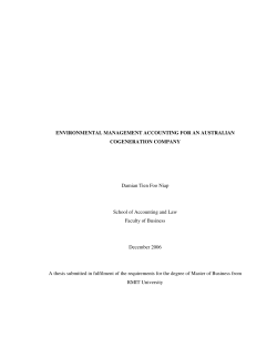 ENVIRONMENTAL MANAGEMENT ACCOUNTING FOR AN