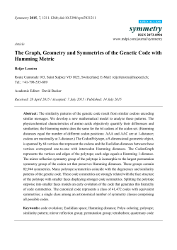 The Graph, Geometry and Symmetries of the Genetic Code with