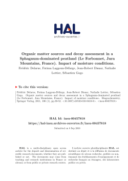 Organic matter sources and decay assessment in a Sphagnum