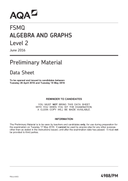Free-Standing Mathematics Qualification - Higher Level