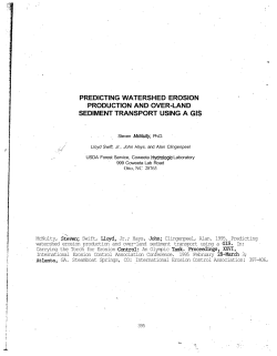 predicting watershed erosion production and over