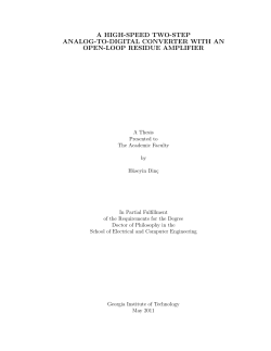 a high-speed two-step analog-to-digital converter with an open