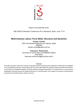 Multi-Industry Labour Force Skills: Structure and Dynamics