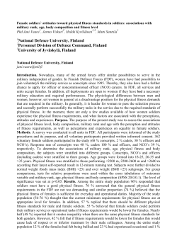 National Defence University, Finland Personnel Division of