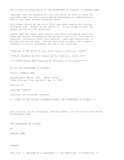 The Project Gutenberg EBook of THE ADVENTURES OF ULYSSES