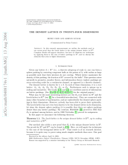 arXiv:math/0408174v1 [math.MG] 13 Aug 2004