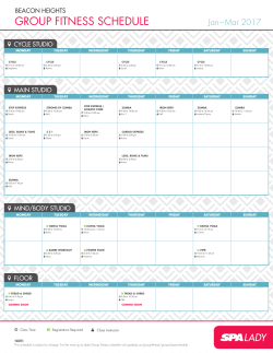 group fitness schedule