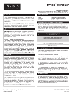 Invisia&trade; Towel Bar - American Standard ProSite