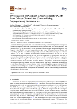 Investigation of Platinum-Group Minerals (PGM) from Othrys