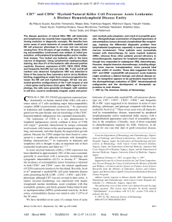 CD7" and CD56" Myeloid/Natural Killer Cell