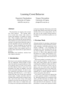 Learning Crowd Behavior