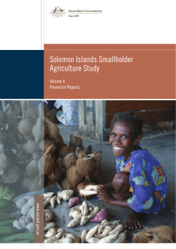 Solomon Islands Smallholder Agriculture Study: Volume 4