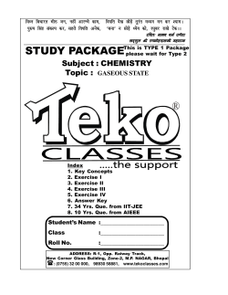 gasous state type 1 - teko classes bhopal
