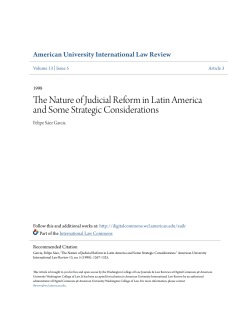 The Nature of Judicial Reform in Latin America and Some Strategic