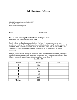 Midterm Solutions