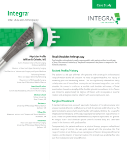 Case Study: Total Shoulder Arthroplasty