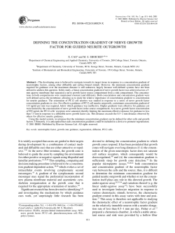 DEFINING THE CONCENTRATION GRADIENT OF NERVE