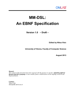 MM-DSL Programming Language Specification