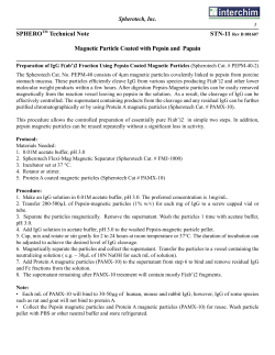 Spherotech, Inc. Magnetic Particle Coated with Pepsin