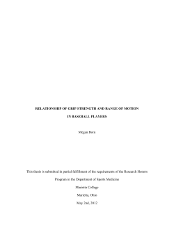RELATIONSHIP OF GRIP STRENGTH AND RANGE OF MOTION IN