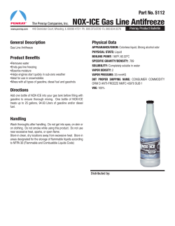 NOX-ICE Gas Line Antifreeze