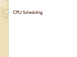 CPU Scheduling - CIS Personal Web Pages