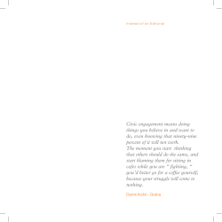 Civic engagement means doing things you believe in and want