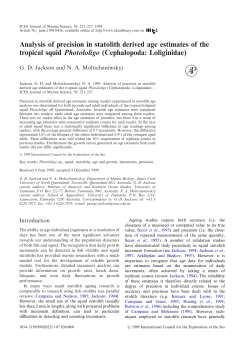Analysis of precision in statolith derived age estimates of the tropical