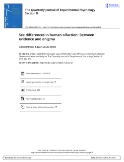 Sex differences in human olfaction: Between evidence and enigma