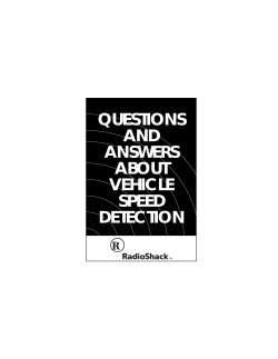 Questions and Answers About Speed Detection