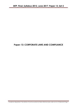 Paper-13 - Institute of Cost Accountants of India