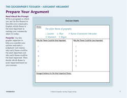 Prepare Your Argument