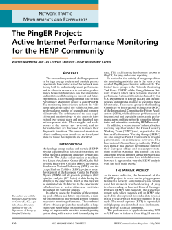 The PingER Project