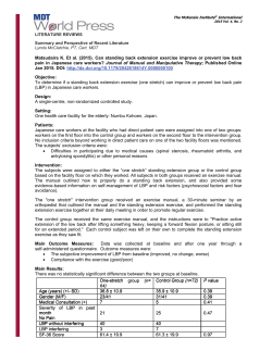 Matsudaira K. Et al. (2015). Can standing back extension exercise