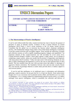 COVERT ACTION AND ITS NECESSITY IN 21 CENTURY