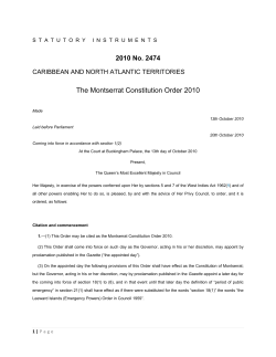 The Montserrat Constitution Order 2010