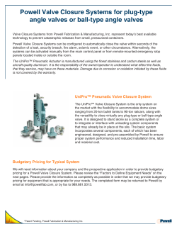 Powell Valve Closure Systems for plug